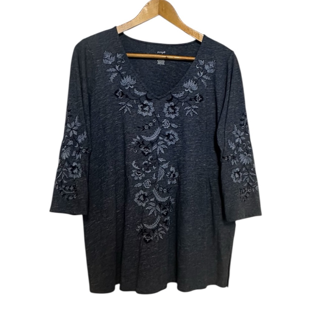 Black Embellished Boxy Tunic